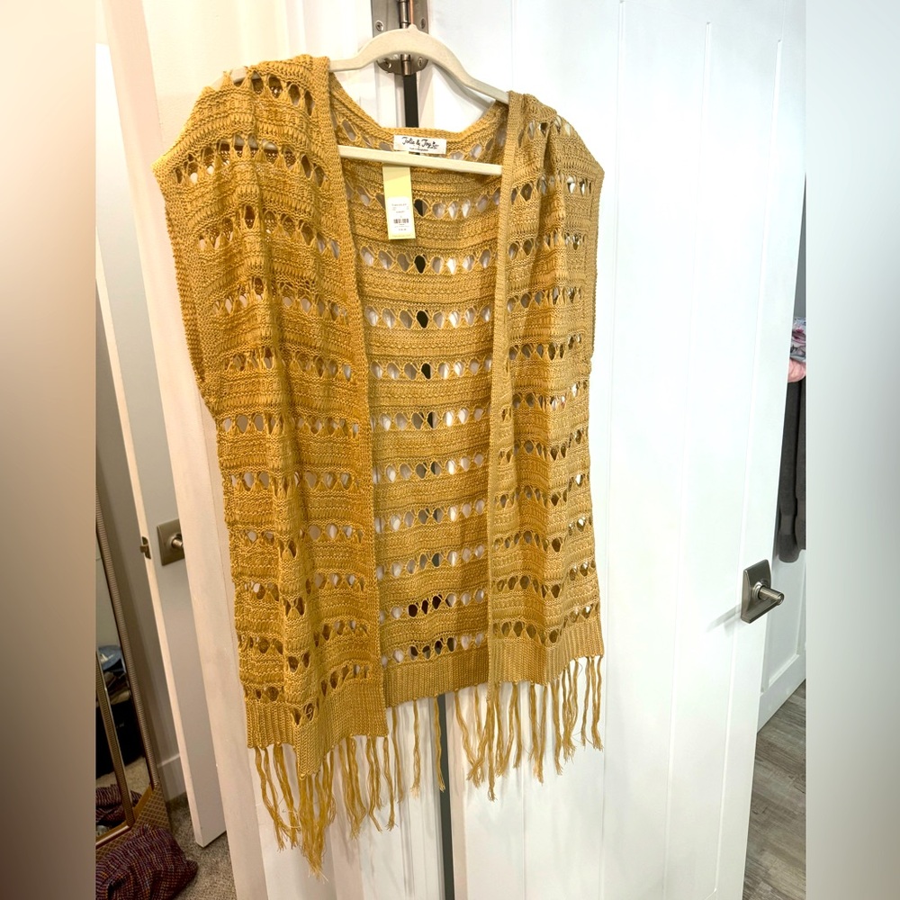 Crochet open cardigan - Taupe (L)